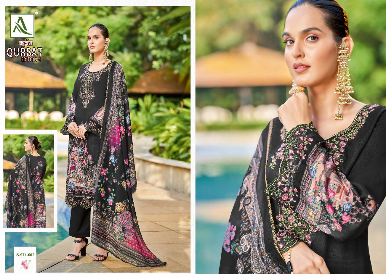 Alok Qurbat Edition 4 Jam Cotton Fancy Casual Wear Designer Dress Material Collection